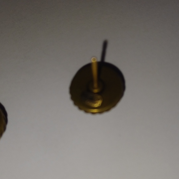 100% Authentic CHANEL Earrings Old Vintage Pierced Black Gold Made in France - Picture 11 of 14